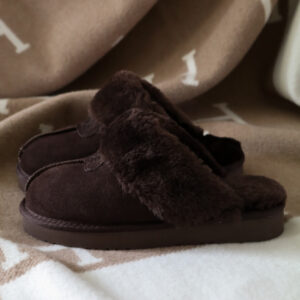 OOG Scuff Suède Pantoffels, Mokka