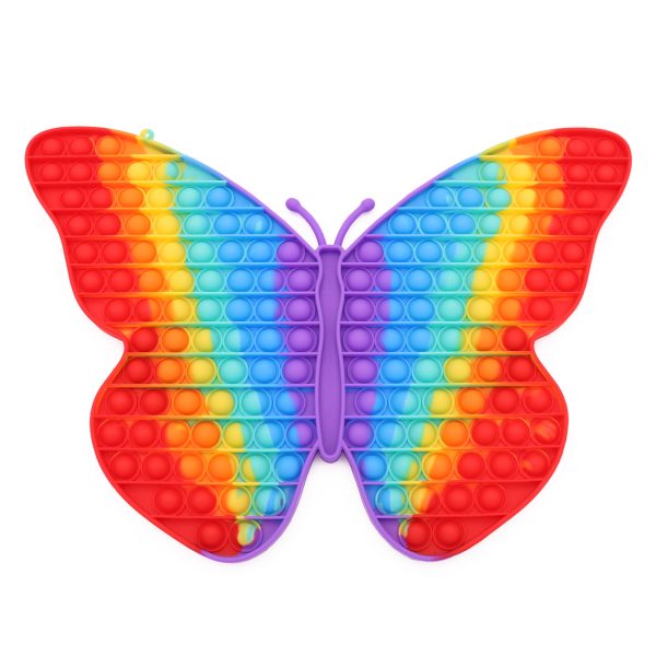 XXL POP IT® Fidget, Vlinder, Regenboog