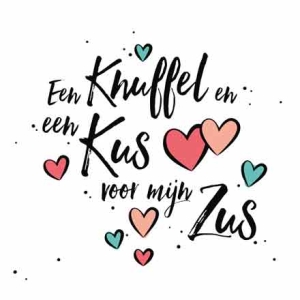 Een Knuffel En Een Kus Voor Mijn Zus