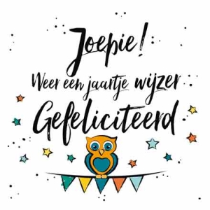 Joepie! Weer Een Jaartje Wijzer Gefeliciteerd