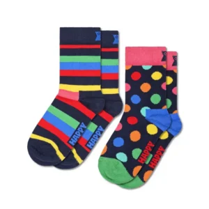 2-Pack Happy Socks Kids Stripe Sokken