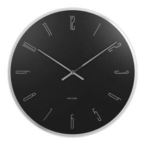 Karlsson Mirror Numbers Wandklok, Zwart