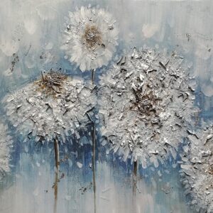 Paardenbloem Olieverfschilderij Op Linnen 60x150 cm