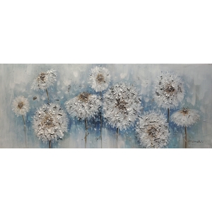 Paardenbloem Olieverfschilderij Op Linnen 60x150 cm