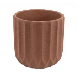 Plantenpot Stripes Beton Medium - Bruin