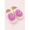 Smiley Lightning Bolt Eyes Slippers/Pantoffels (Wit/Roze)