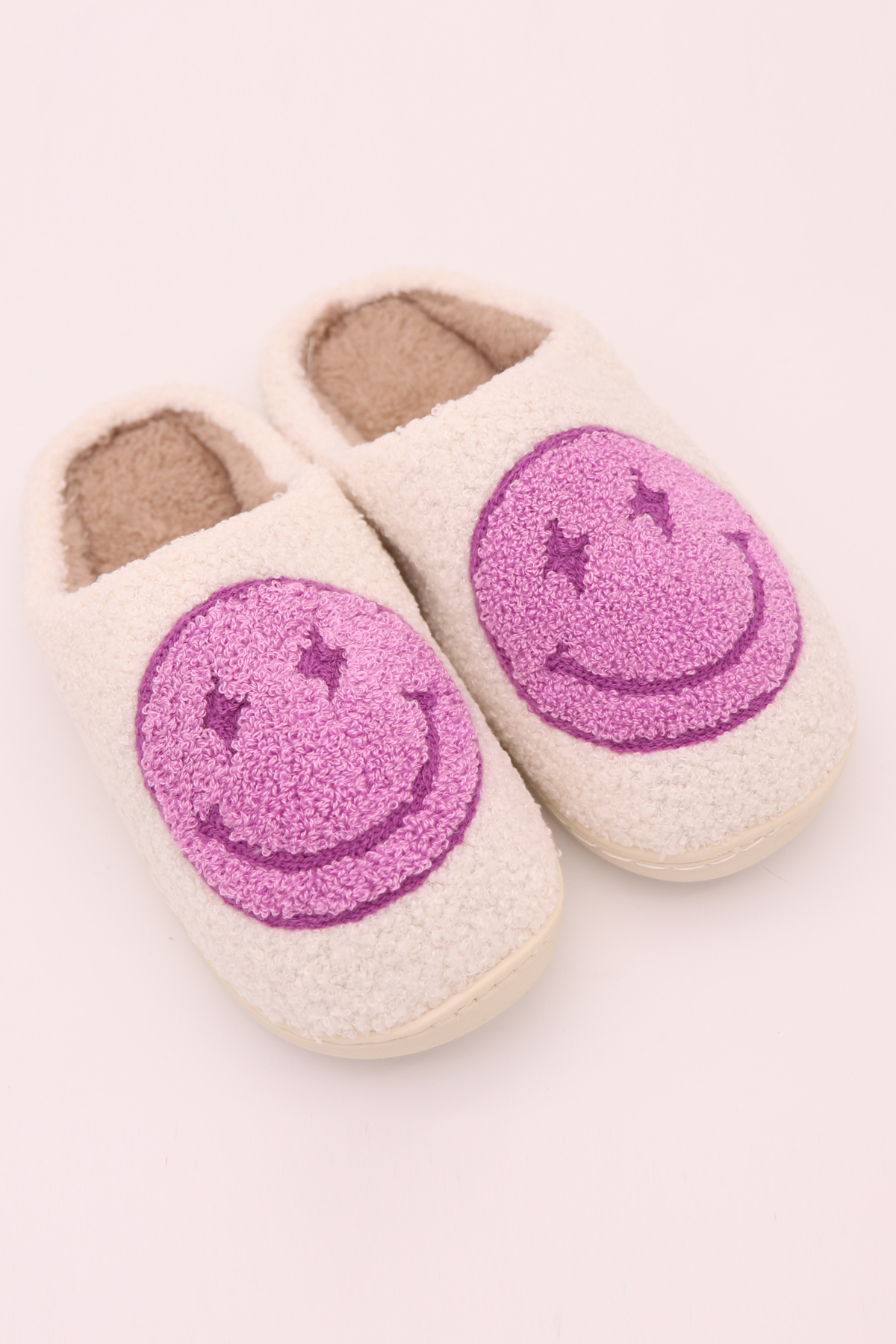 afbetalen rijk component Smiley Lightning Bolt Eyes Slippers/Pantoffels (Wit/Paars) kopen? | EXPO