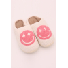 Smiley Lightning Bolt Eyes Slippers/Pantoffels (Wit/Roze)