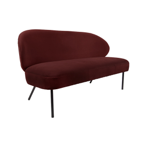 Leitmotiv Sofa Puffed, Rood/Bruin