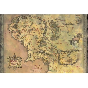 The Lord Of The Rings Middle Earth Map - Maxi Poster (690)
