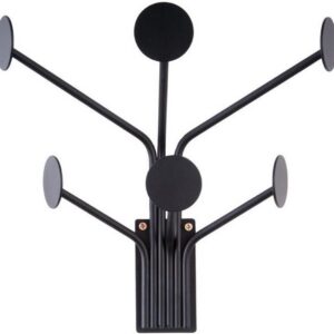 Wandkapstok Dots – Zwart/IJzer