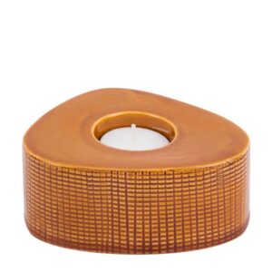 Waxinelichthouder Triangle Keramiek - Geel