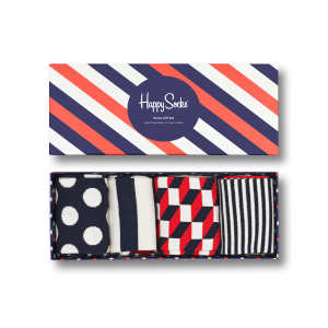 Happy Socks Classic Navy Socks Gift Box (4-Pack)