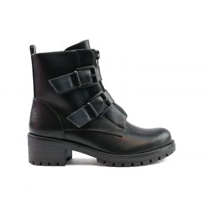 Double Buckle Boots Black