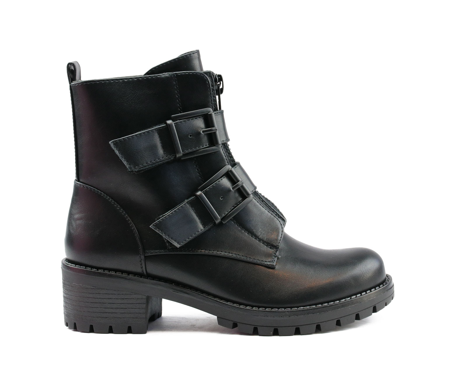 Double Buckle Boots Black