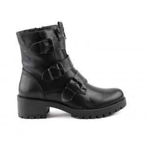 All Black Triple Buckle Boots, Rugged