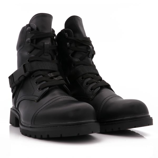 All Black Veterboots Met Gesp