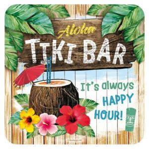 Aloha Tiki Bar - Metalen Onderzetter