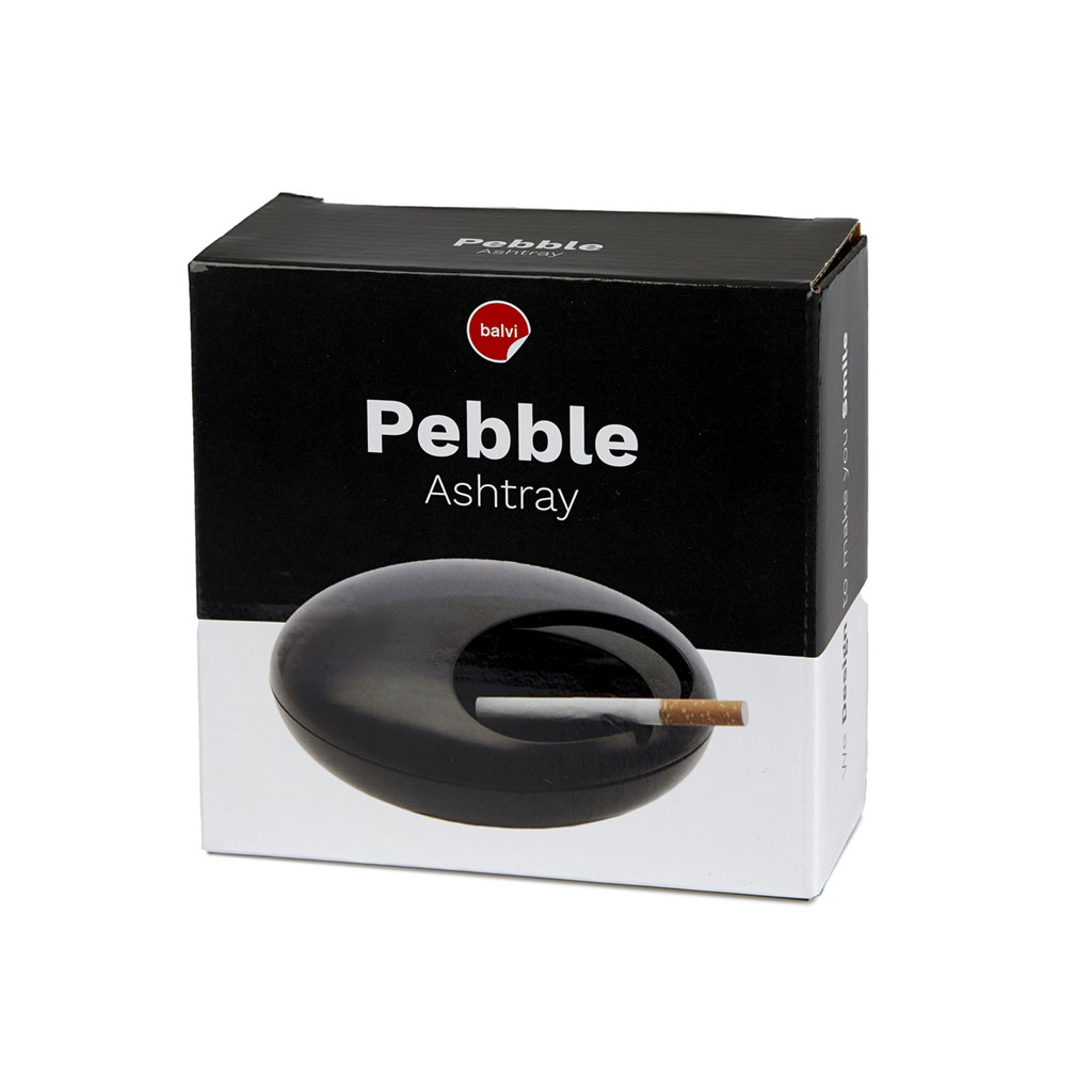 Asbak Pebble, Zwart
