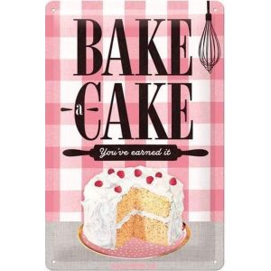 Bake A Cake - Metalen Wandplaat