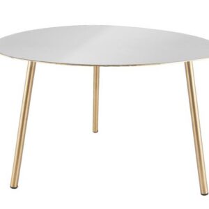 Leitmotiv Bijzettafel Ovoid Enamel Large - Wit/Goud