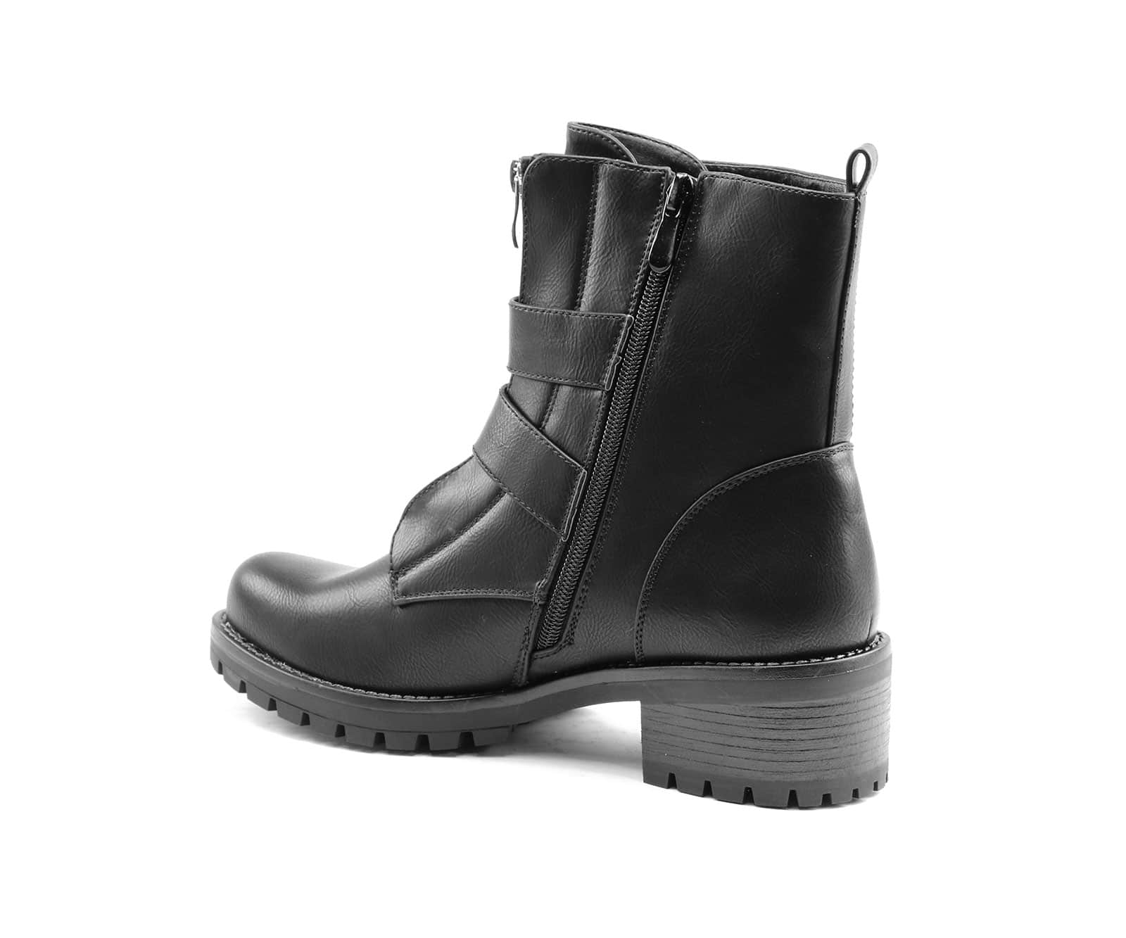 Double Buckle Boots Black