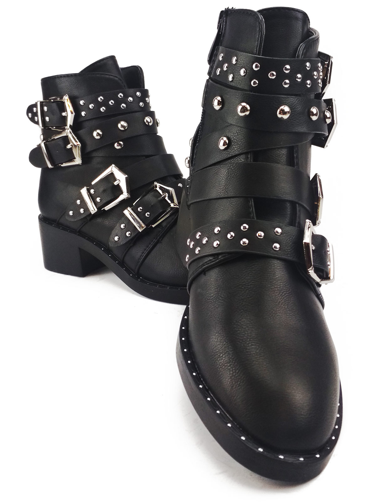 Durven Uitgaven balans Biker Boots Met Riempjes en Studs kopen? | EXPO