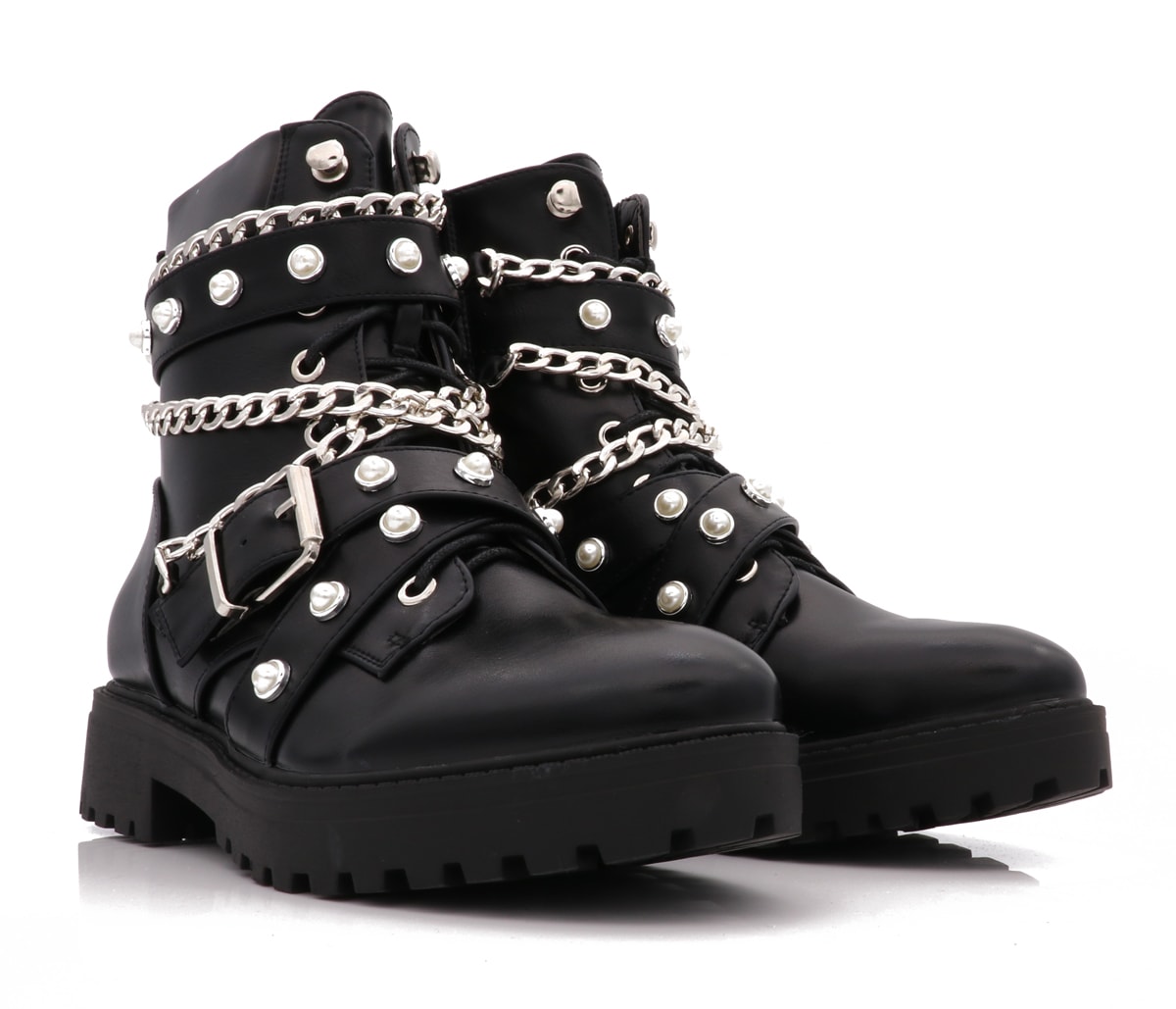 Selectiekader Ventileren Spoedig Biker Boots Met Ketting En Parels kopen? | EXPO