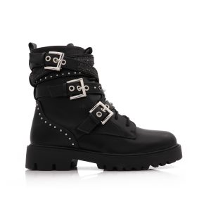 Biker Boots Met Riempjes En Gespen