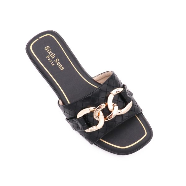 Chain Slippers, Zwart