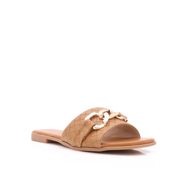 Chain Slippers, Camel