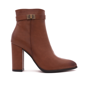 Classy Enkellaarsjes Met Hoge Hak, Camel