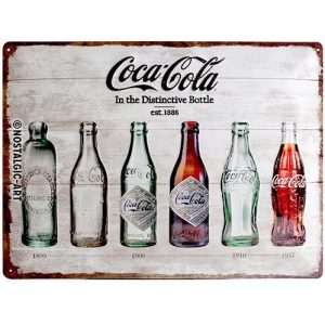 Coca-Cola Timeline - Metalen Wandplaat