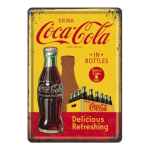 Coca Cola In Bottles - Metalen Postcard