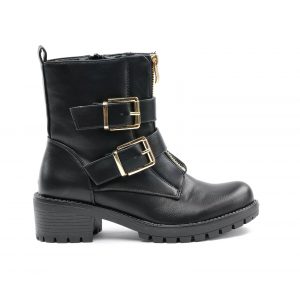 Double Buckle Boots Gold