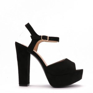 Kayla Pumps Suede, Zwart