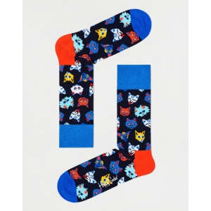 Happy Socks Funny Cat Sokken - Blauw