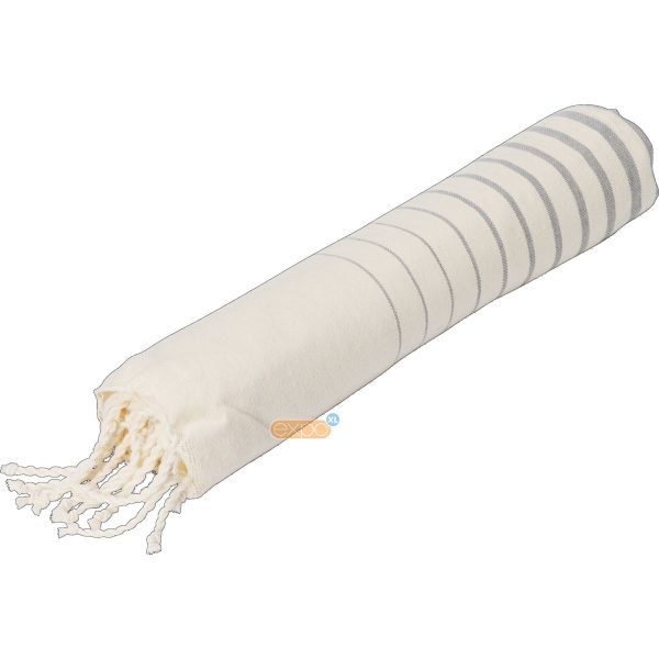 Fouta Decroissant Pario, Beige/Grijs, XL Hamamdoek