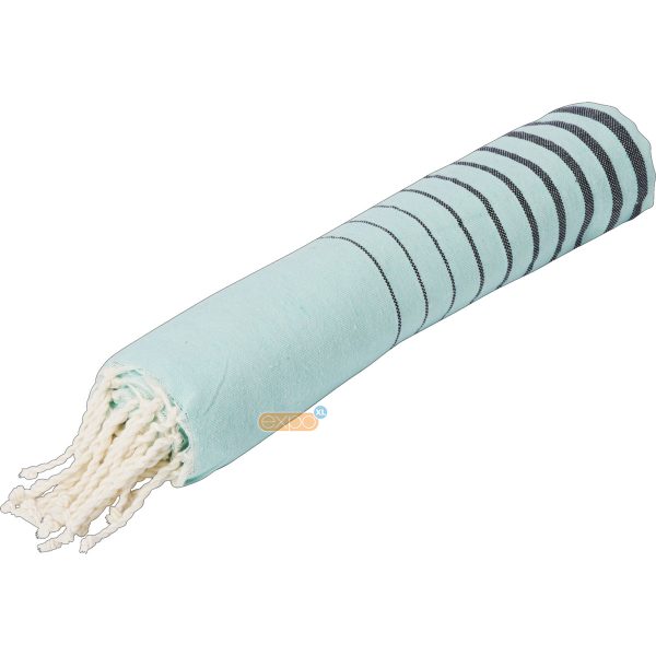 Fouta Decroissant Pario, Mint/Zwart, XL Hamamdoek