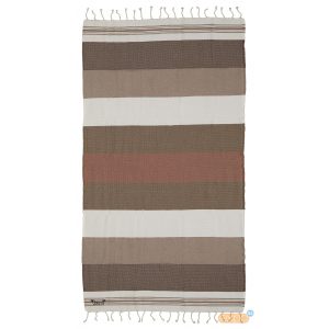 Fouta Eivissa - XL hamamdoek - bruin gestreept