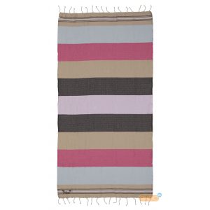 Fouta Eivissa - XL hamamdoek - Fuchsia gestreept