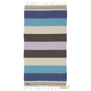 Fouta Eivissa - XL hamamdoek - Donkerblauw gestreept