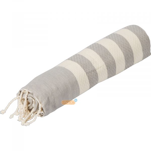 Fouta Na Grande Rayures, Grijs, XL Hamamdoek