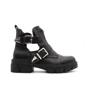 Future Cut Out Boots Met Chunky Zool, Zwart