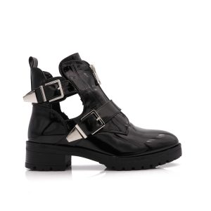 Future Cut Out Boots, Zwarte Lak