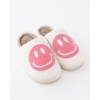 Smiley Slippers/Pantoffels (Wit/Roze)