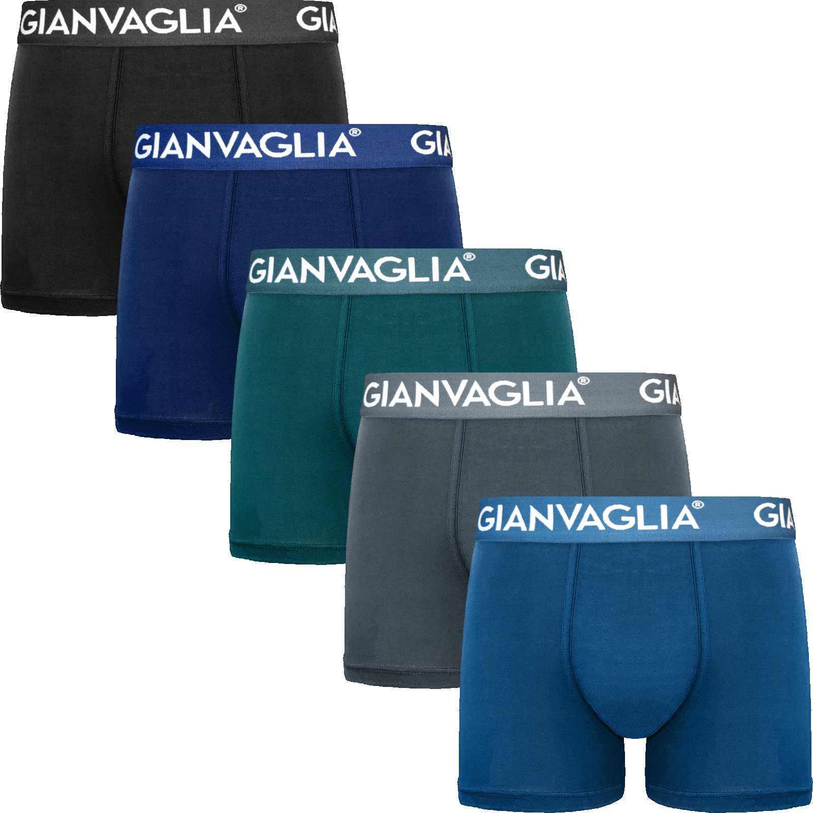 GIANVAGLIA® Deluxe 5-Pack Katoenen Heren Boxershort (GVG-5007)
