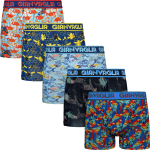 GIANVAGLIA® Deluxe 5-Pack Katoenen Heren Boxershort (GVG-5066)