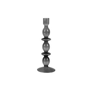 Glazen Kandelaar Glass Art Bubbles, Zwart (Large)