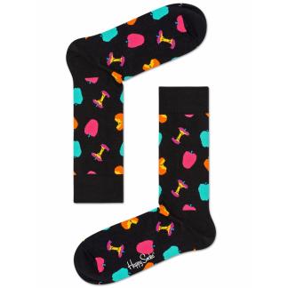 Happy Socks Apple Sokken, Zwart